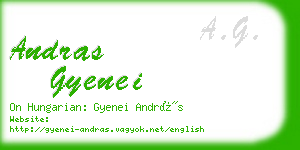 andras gyenei business card